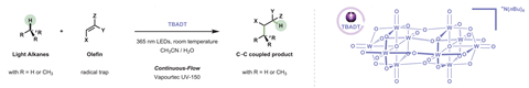 An image showing the scope of the decatungstate C(sp3 )–H functionalizations of light hydrocarbons