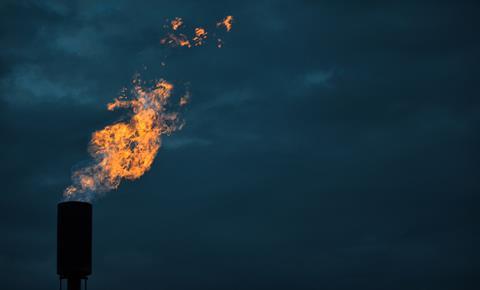 Methane flaring