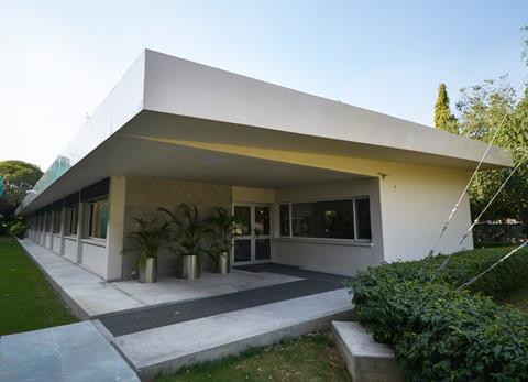 An image showing an office building of the Swiss embassy in Delhi which is built with LC3