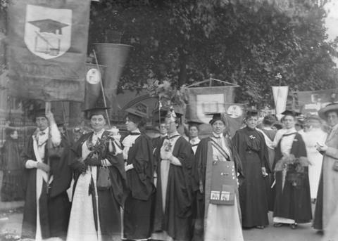 Graduate members of the WFL, Great Suffrage Procession 1910