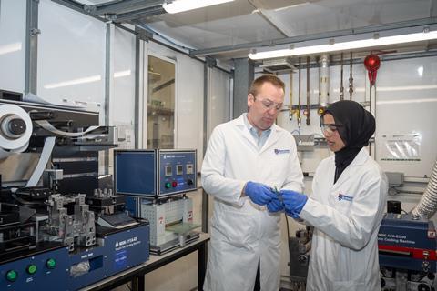 Fuse intern Na’ila Miah with Simon Lambert, Newcastle University