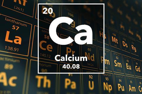 Periodic table of the elements – 20 – Calcium