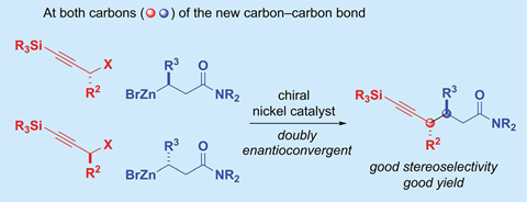A scheme showing catalyst-controlled stereoselectivity
