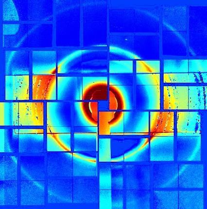 X-ray diffraction pattern of square ice