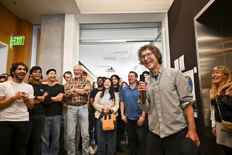 David Baker and coworkers celebrate his Nobel prize