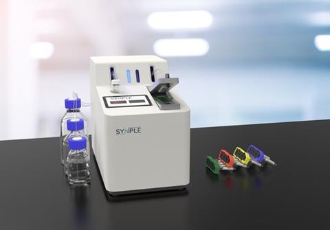 An image showing the automated organic synthesis machine