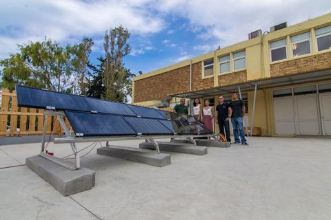 An image showing a solar farm