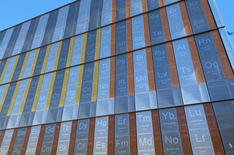 An image showing world's largest periodic table
