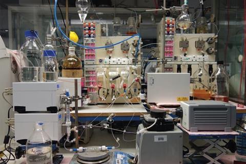Many pieces of lab equipment used for a study