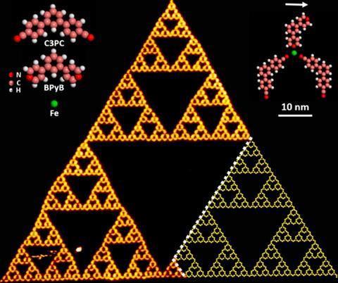 stm image of the sierpinski triangles