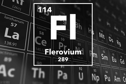 Periodic table of the elements – 114 – Flerovium