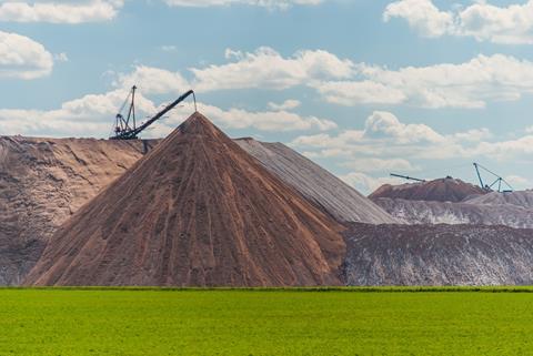 Potash mountains near Soligorsk City, Belarus