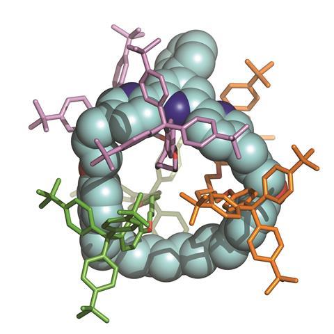 Triply threaded rotaxanes - through cavity