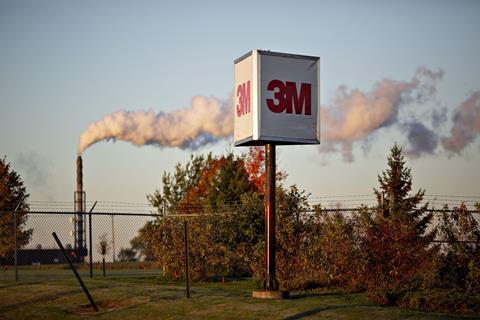 An image showing a 3M logo sign in Minnesota