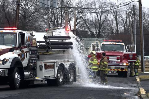 An image showing the aftermath Of Tanker Fire At I-95 In Bensalem