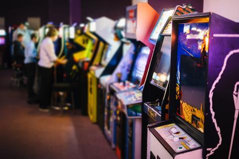 Vintage arcade machines