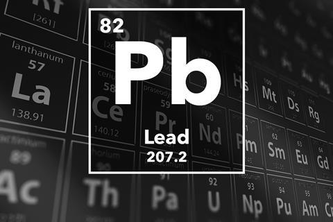 Periodic table of the elements – 82 – Lead