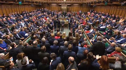 MPs in the House of Commons, London after they rejected Labour's motion of no confidence in Theresa May's Government by 325 votes to 306