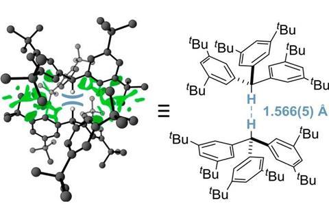 Shortest Intermolecular Hydrocarbon H···H Contact molecular model