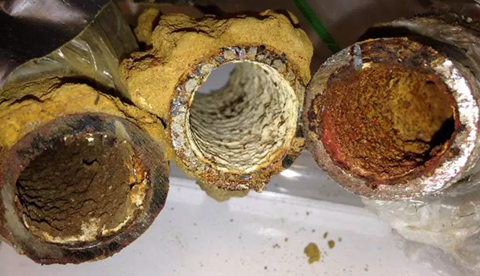 Corroded pipes