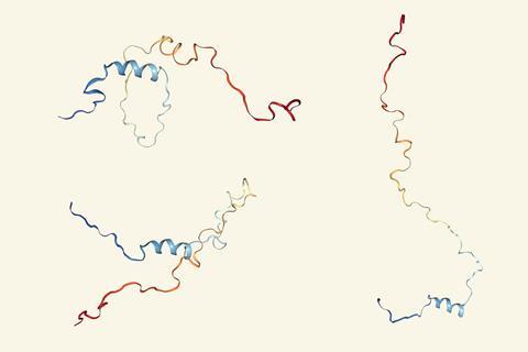 An image showing different configurations of the Spinach Thylakoid Soluble Phosphoprotein