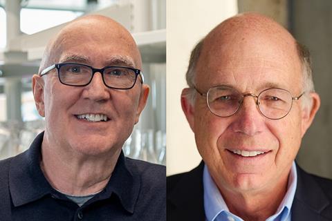 Headshots of Stuart L Schreiber and Peter G Schultz