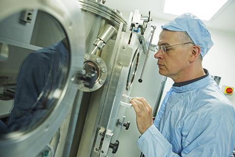 An image showing founder and director of Chromosol William Gillin working in the lab