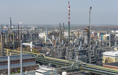 An image showing the BASF plant in Ludwigshafen, Germany
