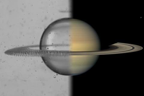 Droplets in electric fields produce Saturnine rings