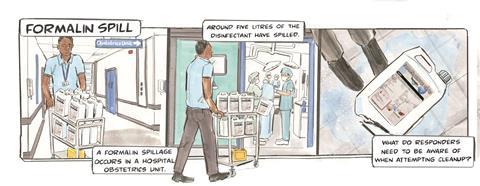 On the spot web comic formalin spill