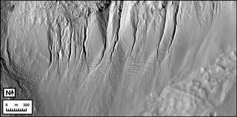 El agua líquida puede haber tallado los famosos cañones de Marte