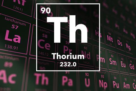 Periodic table of the elements – 90 – Thorium