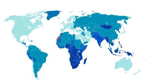 Estimated TB incidence rates 2015 data  - Main