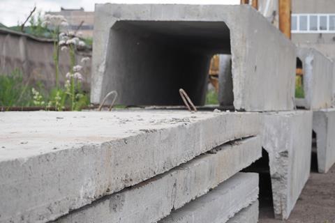 Iron concrete slab. Manufacturing concrete slabs. Concrete products