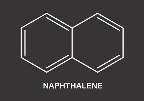 Illustration de la formule du naphtalène