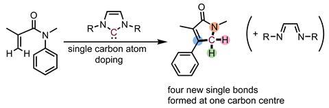 Scheme showing the single carbon atom insertion reaction