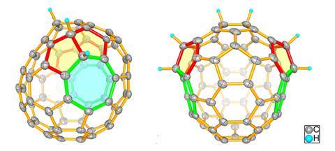 Fullerene with heptagons