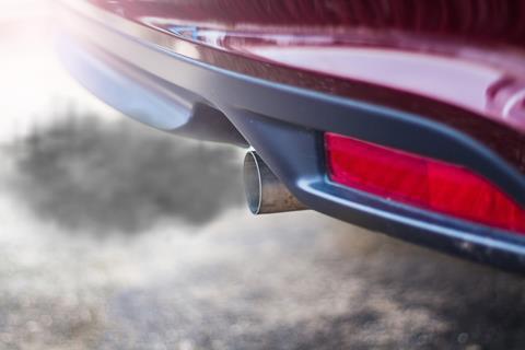 Car exhaust fumes