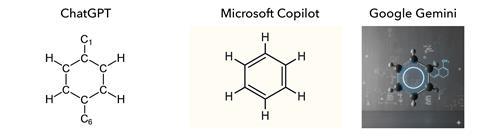 AI generated images of benzene