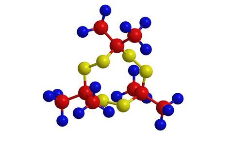Molecular structure of acetone peroxide 
