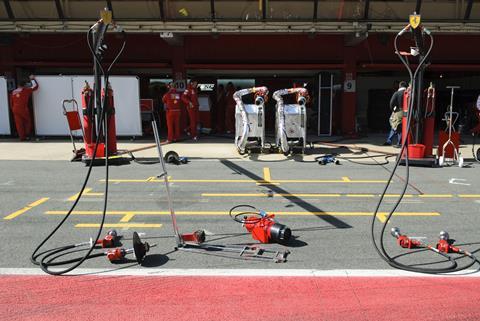Formula 1 fuelling station