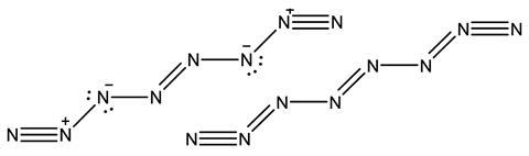 Lewis structure of the N8 molecule