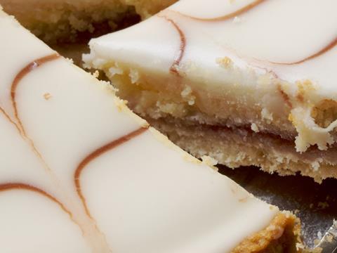 Slices of bakewell tart