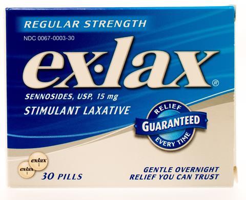 Packet of ex-lax
