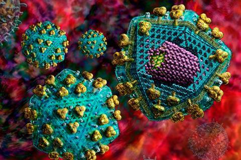 HIV particles