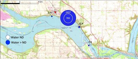 A map of the Mississippi river