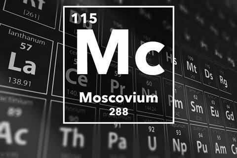 Periodic table of the elements – 115 – Moscovium