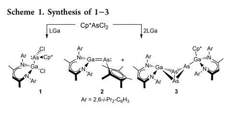 Scheme showing gallarsene synthesis