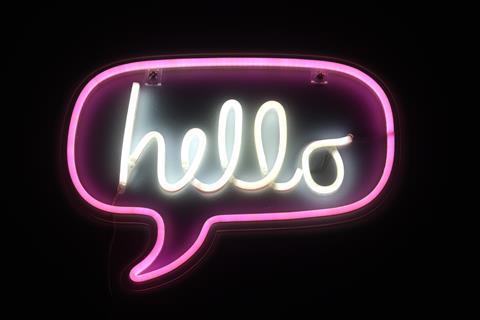 Neon 'hello'