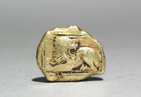 An electrum coin from the mid 6th century BC